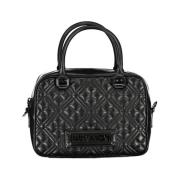 Love Moschino Svart Polyeten Handväska med Justerbar Axelrem Black, Da...