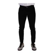 Dolce & Gabbana Elegant Svart Slim-Fit Bomulls Jeans Black, Herr