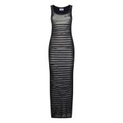 Jean Paul Gaultier Svart Elegans Tyll Klänning Black, Dam