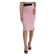 Dolce & Gabbana Elegant högmidjig rosa pennkjol Pink, Dam