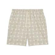 Kenzo Elastiska Midja Väva Shorts Beige, Herr