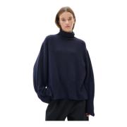 InWear Oversized Turtleneck Sweater Marine Blue Blue, Dam