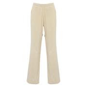 Twinset Fransk Terry Wide Leg Sweatpants Beige, Dam