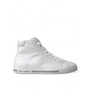 Dolce & Gabbana Elegant vita High-Top Sneakers White, Herr