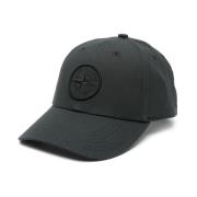 Stone Island Svart keps för modern man Black, Herr