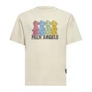 Palm Angels Crossroads Bears Print T-shirts och Polos Beige, Herr