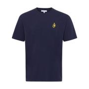 JW Anderson Blå Crew Neck T-shirts och Polos Blue, Herr