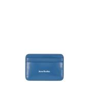 Acne Studios Blå Läderkorthållare Blue, Dam