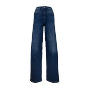 Liu Jo Elefant flare jeans med knappstängning Blue, Dam