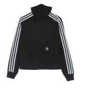 Adidas Svart Track Top Jacka med 3 Ränder Black, Dam