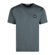 Stone Island Logo Broderad Jersey T-shirt Blue, Herr