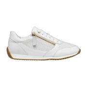 Geox Vita Avslappnade Syntetiska Sneakers White, Dam