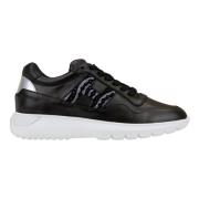 Hogan Snörning Dam Läder Sneakers Black, Dam