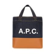 A.p.c. Indigo Blå Väska med platta handtag Blue, Dam