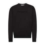 JW Anderson Svart Crew Neck Tröja Black, Herr