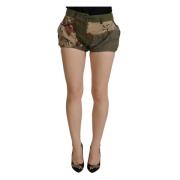 Dolce & Gabbana Army Green High Waist Hot Pants Green, Dam