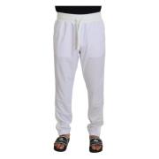 Dolce & Gabbana Elegant vita joggingbyxor fr raffinerad komfort White,...