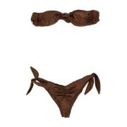 F**k Rynkad Bikini Set Brown, Dam