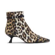 Ganni Leopardmönstrade Ankelboots Multicolor, Dam