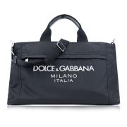 Dolce & Gabbana Nylon Dragkedja Dam Duffle Väska Black, Dam