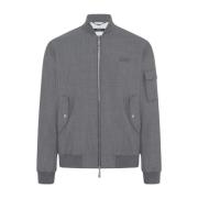 Kiton Ull Bomberjacka med Dragkedjefickor Gray, Herr