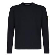 Stone Island Svart Stickad Tröja Black, Herr