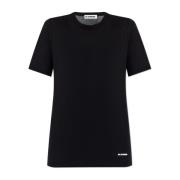 Jil Sander T-shirt med logotyp Black, Dam