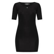 Dsquared2 Svart Abito Klänning Black, Dam