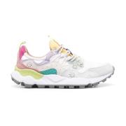 Flower Mountain Lila och Vita Sneakers för Kvinnor Multicolor, Dam