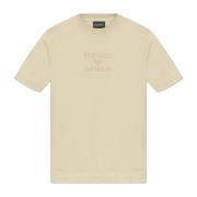 Emporio Armani T-shirt med logotyp Beige, Herr