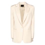 Andamane Vit Knäppt Blazer Kvinnor Beige, Dam