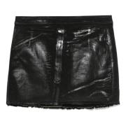 Rick Owens Belagd bomullsminikjol Black, Dam