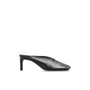 Jil Sander Läderklackar mules Black, Dam