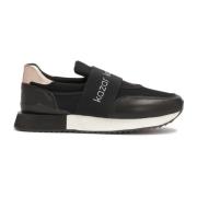 Kazar Sneakers med en slip-on ovandel av tyg och läder Black, Dam