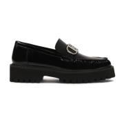 Kazar Loafers med chunky sula och skrynklat överdel Black, Dam