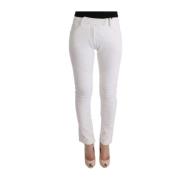 Ermanno Scervino Vit Slim Fit Bomullsbyxor White, Dam