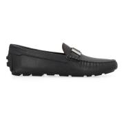 Bally Kornigt Läder Loafers Rund Tålinje Black, Herr