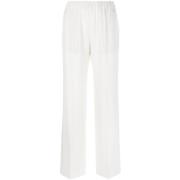 Alberto Biani Vita Wide Leg Byxor med Hög Midja White, Dam