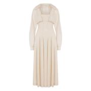 Alberta Ferretti Beige Abito Klänning Beige, Dam