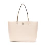 Tory Burch Brie MC Graw Läder Crossbody Väska Beige, Dam