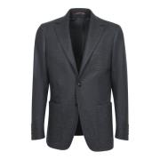 Canali Grå Blazer Klassisk Stil Gray, Herr