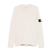 Stone Island Beige Sweater Stilren Bekväm Val Beige, Herr