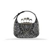 Alexander McQueen Studded Läder Crossbody Väska Magnetisk Stängning Bl...