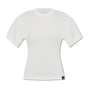 Courrèges T-shirt med logotyp White, Dam