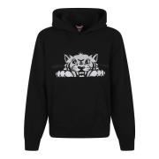 Kenzo Svart Sweatshirt med Stilfull Brodyr Black, Herr