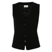 P.a.r.o.s.h. Svart Gilet Väst 013 Black, Dam