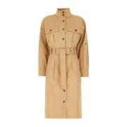 A.p.c. Stilren Bomull Trenchcoat Beige, Dam