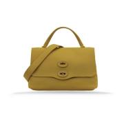 Zanellato Läder Crossbody-väska med Tygdetaljer Yellow, Dam