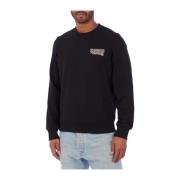 Diesel Rundhalsad Sweatshirt med Text Black, Herr