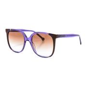 Carolina Herrera Fyrkantiga acetatsolglasögon med UV-skydd Purple, Dam